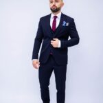 Costum Albastru Bleumarin Business & Elegant