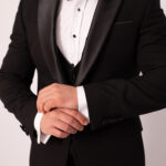 Costum Mire & Nas Negru Rever Cu Detalii Detașabil set:4 piese