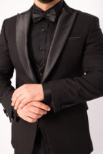 Costum Mire & Nas Negru Rever Cu Detalii Detașabil set:4 piese - imagine 6