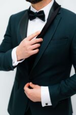 Costum Mire & Nas Verde Rever cu Detaliu Detașabil - imagine 4