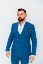 Costum Bărbați Albastru Marine  Modern & Smart Casual - imagine 5