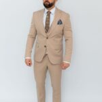 Costum Bărbați Crem Nisip