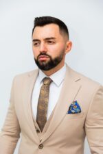 Costum Bărbați Crem Nisip - imagine 5