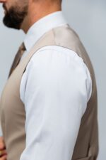 Costum Bărbați Crem Nisip - imagine 3