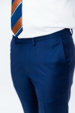 Costum Bărbați Albastru În Dungi Elegant & Business 88% Lana Super 160’s - imagine 2
