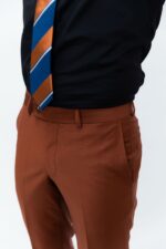 Costum Bărbați Maro Deschis Elegant & Business 88% Lana Super 160’s - imagine 2