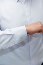 Cămașă Bărbați Alba Bumbac Premium Cu Fentă - imagine 3