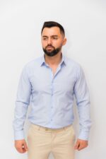 Cămașă Bărbați Albastru Bleu Bumbac