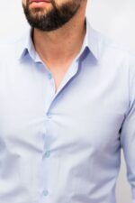 Cămașă Bărbați Albastru Bleu Bumbac - imagine 4