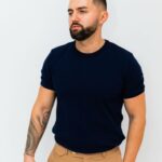 Tricou Bărbați Bleumarin Bumbac