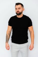 Tricou Premium Barbati Negru Bumbac - imagine 6