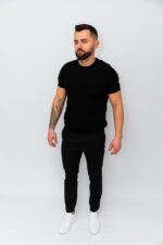 Tricou Premium Barbati Negru Bumbac - imagine 4