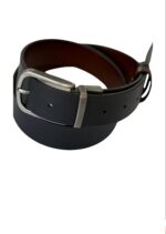 Curea Barbati Din Piele Naturala Cu Doua Fete Negru-Maro - imagine 4