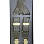 Bretele Barbati Negre Paisley