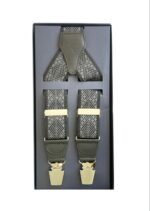 Bretele Barbati Negre Paisley