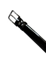 Curea Barbati Negru Lucios Din 100% Piele Naturala De Vita - imagine 2