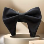 Papion Negru Semi-Lucios Barbati Design Tip Fluture