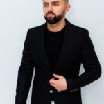 Sacou Negru Barbati Din Lana
