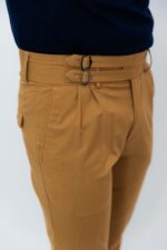 Pantaloni Bej Italienesti Cu Pense Barbati - imagine 3