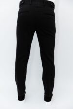 Pantaloni Negru Mat Italienesti Cu Pense Barbati - imagine 4