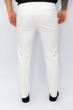 Pantaloni Barbati Chinos Albi Vara Din Bumbac Natural Santaderia - imagine 4