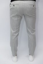 Pantaloni Barbati Gri Deschis Vara Din Bumbac Natural Santaderia - imagine 5