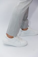 Pantaloni Barbati Gri Deschis Vara Din Bumbac Natural Santaderia - imagine 6
