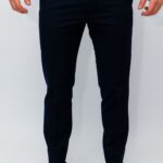 Pantaloni Barbati Chinos Bleumarin Din Bumbac Natural