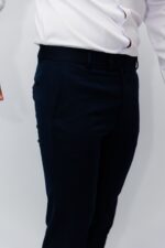 Pantaloni Barbati Chinos Bleumarin Din Bumbac Natural - imagine 3