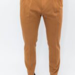 Pantaloni Bej Inchis Italienesti Cu Pense Barbati