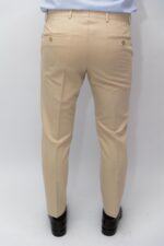 Pantaloni Barbati Chinos Crem Din Bumbac Natural - imagine 4