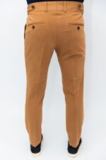 Pantaloni Bej Inchis Italienesti Cu Pense Barbati - imagine 3