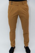 Pantaloni Bej Italienesti Cu Pense Barbati