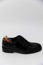Pantofi Eleganți Bărbați Negru Lucios Ceremonie Oxford 100% Piele Naturală - imagine 2