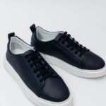 Pantofi Casual Barbati Albastri Tip Sneakers 100% Piele Naturala