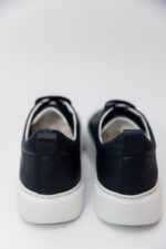 Pantofi Casual Barbati Albastri Tip Sneakers 100% Piele Naturala - imagine 4