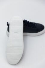 Pantofi Casual Barbati Albastri Tip Sneakers 100% Piele Naturala - imagine 5