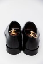 Pantofi Eleganti Barbati Negri Derby Piele Naturala - imagine 3