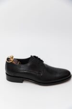 Pantofi Eleganti Barbati Negri Derby Piele Naturala - imagine 4