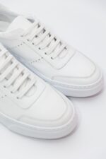 Pantofi Casual Bărbați Albi Sneakers 100% Piele Naturală - imagine 2