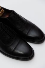 Pantofi Eleganti Barbati Negri Derby Piele Naturala - imagine 2