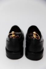 Pantofi Eleganti Barbati Negri Derby Piele Naturala - imagine 3