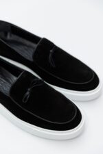 Mocasini Smart Casual Negri Bărbați Piele Întoarsă - imagine 3