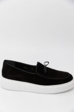 Mocasini Smart Casual Negri Bărbați Piele Întoarsă - imagine 4