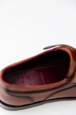 Pantofi Eleganti Barbati Oxford Maro Coniac Pictat Manual Piele Naturala - imagine 6