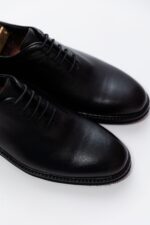 Pantofi Eleganți Bărbați Negri Mati Oxford Din 100% Piele Naturală Talpă Din Spumă - imagine 6