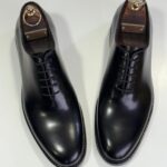 Pantofi Eleganți Bărbați Negru semilucios Ceremonie Oxford 100% Piele Naturală