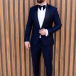 Costum Mire & Nas Smoking Bleumarin 88% Lana Super 160’s