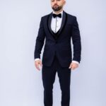 Costum Mire & Nas Negru Rever Detașabil set: 4 piese