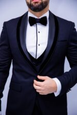 Costum Mire & Nas Negru Rever Detașabil set: 4 piese - imagine 3